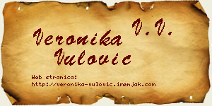 Veronika Vulović vizit kartica